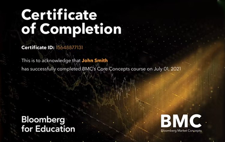 BMC Certificate
